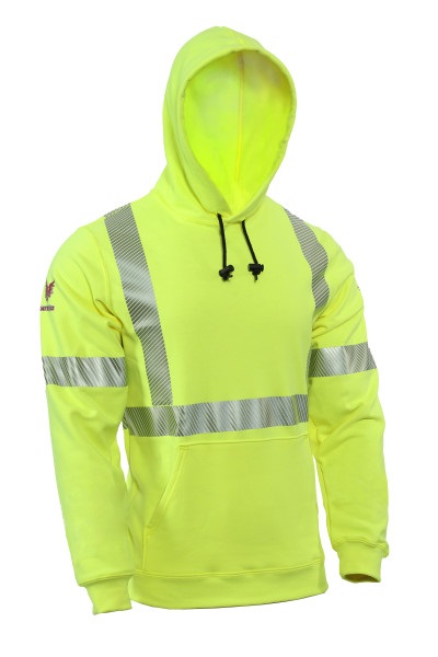 DRIFIRE FR Hi-Vis Pullover Hoodie, Class 3, Yellow - Men's FR Work Wear